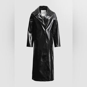 Stutterheim Mayfair Opal black trench rain coat NWT small